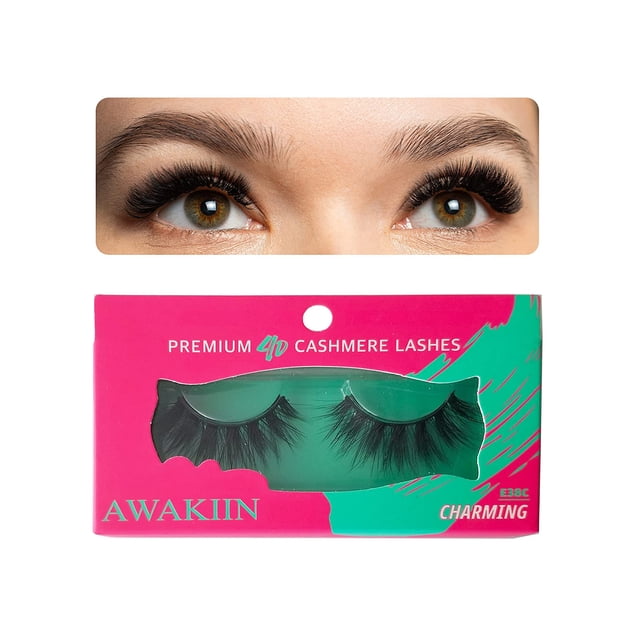 4D Premium Cashmere Natural False Lashes Fake Natural Eyelashes - Charming