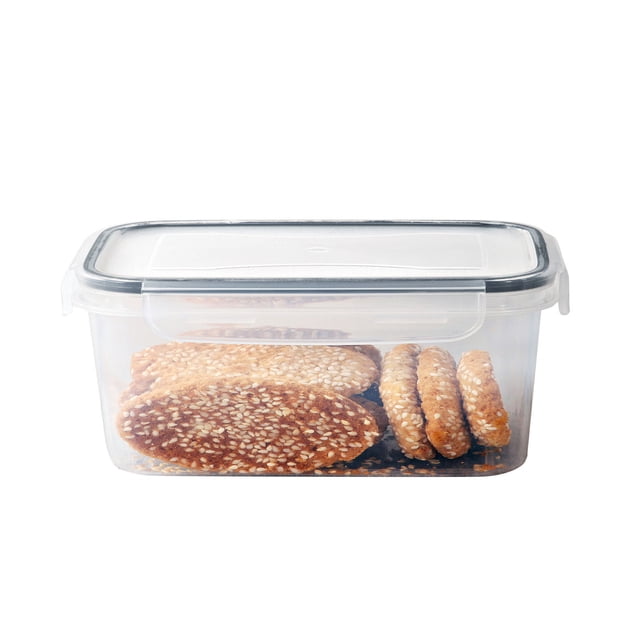 Bigersell Airtight Food Storage Containers, Plastic Cereal Storage Containers with Lids Flour Storage Container for Kitchen Pantry Organizers and Storage Canister B One Size