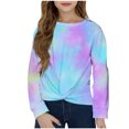 thumbnail image 1 of Posijego Chandail en Molleton pour Petite Fille, Col Rond, Manches Longues, Torsade devant, Crop Top Athlétique, 1 of 7
