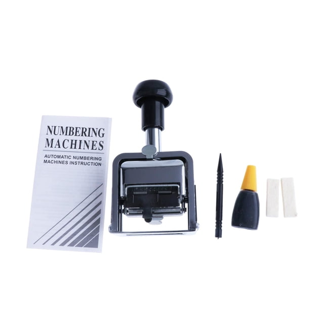 Rongfmy Numbering Machine Metal Auto Number Stamp for Serial Number Tickets Numbers 9 digits