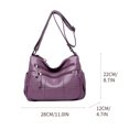 thumbnail image 2 of Edgergery New One Shoulder Crossbody Bag Leather Large Capacity Multi Compartment Women Bag, 2 of 2