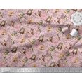thumbnail image 3 of Soimoi Tissu Poly Georgette Hibou,Squirrel & Rabbit Tissu à Imprimé Animal au Mètre 52 Pouces de Large, 3 of 3