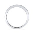 thumbnail image 2 of 1/4ct Blue Sapphire Lab Grown Diamond Channel Set Wedding Ring 14K White Gold, 2 of 3
