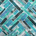 thumbnail image 1 of oneOone Polyester Spandex Turquoise Green Fabric Stripes Sewing Material Print Fabric By The Yard 56 Inch Wide, 1 of 4