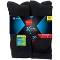 thumbnail image 1 of Hanes Mens Big  Tall Crew Socks, 12-14, Black, 1 of 8