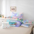 thumbnail image 5 of Mermaid Tail 7 Piece Comforter Set Full Bed in a Bag,Gradient Iridescent Fish Scale Bedding Sets Ocean Marine Life Sheet Set with Comforter, 5 of 5