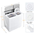 thumbnail image 2 of Costway 21 LBS Portable Compact Mini Twin Tub Washing Machine Drain Pump Spinner, 2 of 10