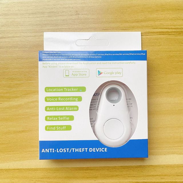 Mini GPS Bluetooth 5.0 Tracker Anti-Lost Device Anti-Lost Device Pet Kids Bag Wallet Tracking Smart Finder Locator pk Airtag White