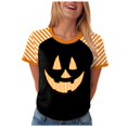 thumbnail image 1 of HUITKMM Chemises Western pour Femmes T-Shirt Graphique d'Halloween pour Femmes à Manches Courtes T-Shirt Décontracté Imprimé Drôle Col Rond Tee pour Fête Tenue Quotidienne Haut Confortable, 1 of 7