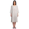 thumbnail image 1 of Moomaya Cotton Sleepwear For Ladies Printed Round Neck Button Placket Nightdress, 1 of 6