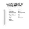 thumbnail image 4 of Apple Pencil USB-C Digital Stylus for iPad Magnetic Attachment Tilt Sensitivity White - Open Box, 4 of 4