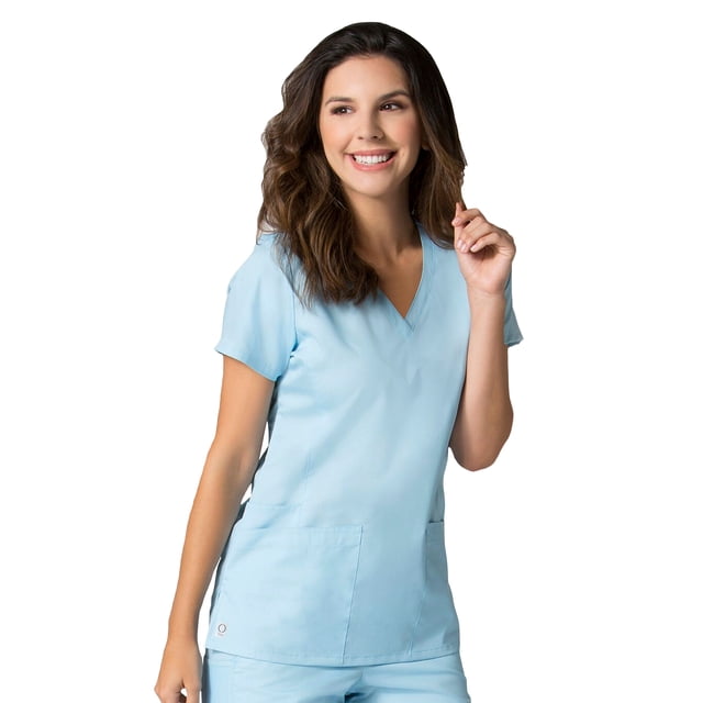 Maevn EON Women's COOLMAX V-Neck Mesh Panel Scrub Top, Solid