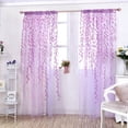 thumbnail image 1 of Iumwxz Rideaux Voile Pièce Fenêtre Rideau Voilage Panneau Draperies Rideau PP S Rideaux Occultants Violet Offres des Fêtes, 1 of 9