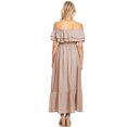 thumbnail image 2 of Women's Boho Peasant Dress Off Shoulder Short Sleeve Ruffle Maxi Dresses, 2 of 5