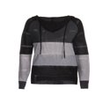 thumbnail image 1 of Women‘s Hooded Sweater Rib Knitted Long Sleeve Loose Fitting Pullover with Hood, 1 of 5