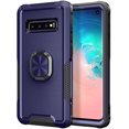 thumbnail image 1 of Samsung Galaxy S10 Case, Dteck Hybrid Rugged Shockproof Case with Ring Holder Kickstand, Compatible with Magnet Car Mount, Support Wireless Charging For Samsung Galaxy S10, Blue, 1 of 7