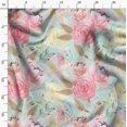thumbnail image 3 of Soimoi Satin Silk Fabric Leaf Floral Printed Craft Fabric by The Yard 42 Inch Wide, 3 of 6