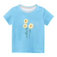 thumbnail image 4 of TopLLC Manches Courtes Col Rond Blouses & Chemises Chemises pour Enfants T-Shirt Graphique Manches Courtes Col Rond Crop Top pour 3-14 Ans Filles et Garçons T-Shirt Tee Blouse Fille, 4 of 4