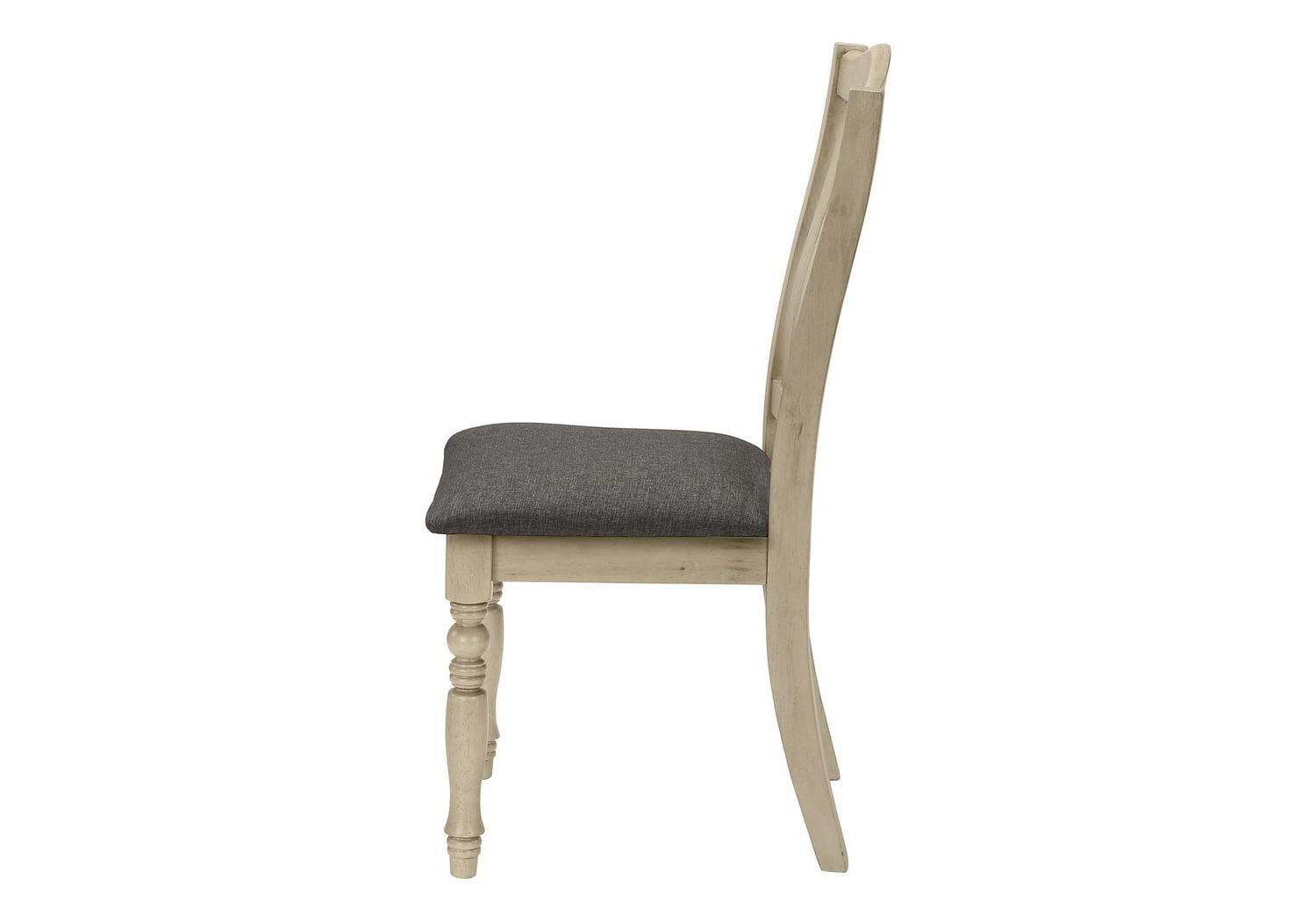 Monarch Specialties Chaise De Salle À Manger, 39 Pouces De Hauteur, Ensemble De 2, Rembourré, Salle À Manger, Cuisine, Coté, Gris Antique, Tissu Gris, Pieds En Bois, Transitionnel