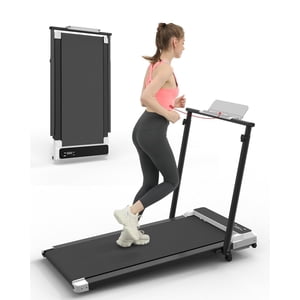 Pad de marche avec Incline, 2,5HP sous tapis de bureau pour la maison & Bureau, 2-in-1 Marche compacte & Jogging Machine avec télécommande & LED Affichage