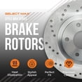 thumbnail image 2 of Max Advanced Brakes - Rear Brake Rotor Set for 2003-2006 Chevy Silverado 1500 HD; GMC Sierra 2500 HD, Cross-Drilled Rear Rotors, Sporty Look, 2 of 7
