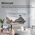 thumbnail image 4 of Projecteur LED Portable Mini T30 Blanc avec Résolution Full HD 1080P, Wi-Fi Double Bande 2,4G, Mise en Miroir d'Écran Filaire/sans Fil, Haut-Parleurs 4Ω 2W Intégrés, Système de Refroidissement Efficace, Technologie de Réduction du Bruit, ABS, 4 of 7