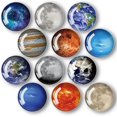 thumbnail image 1 of Glass Fridge Magnets, 12Pcs Cute Magnets Refrigerator Glass Locker Magnets for Kitchen Office Whiteboards Cabinets Photos Party Creative Strong Decorative for Gift, 1 of 7