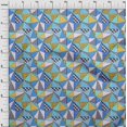 thumbnail image 4 of oneOone Rayon Medium Blue Fabric Check Patchwork Fabric For Sewing Printed Craft Fabric By The Yard 56 Inch Wide, 4 of 5
