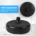 thumbnail image 3 of Gymax Base de Parasol de Patio Ronde 40 Lb 14,5 Pouces Sable d'Eau Remplissable Support de Parasol, 3 of 10