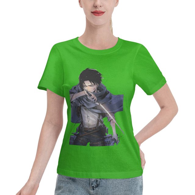 Women's Basic Short Sleeve T-Shirt Attacking Giant Levi Ackerman
