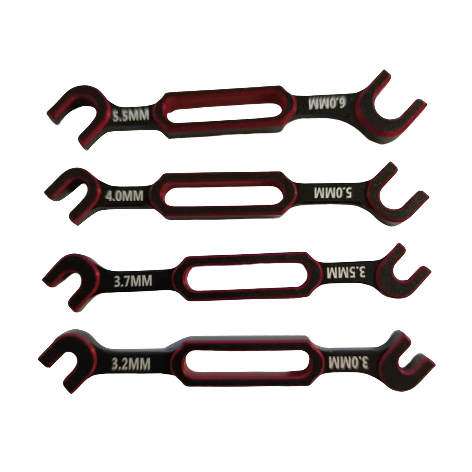 KLKCMS 4 Pieces Ball Tie Rod Disassembly and Assembly Tools Aluminum Alloy Ball Tie Rod Red