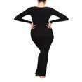 thumbnail image 3 of Robe Longue Moulante pour Femmes, Couleur Unie, Encolure Carrée, Longue Robe Taille Haute, Élégante, Soirée, Fête, Formelle, Ajustée, 3 of 7