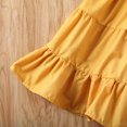 thumbnail image 4 of Xingqing 2pcs Kids Baby Girl Clothes Off Shoulder Crop Top Ruffle Tutu A-Line Skirts Headband Outfits Set, 4 of 8