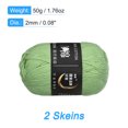 thumbnail image 2 of Unique Bargains Fil Acrylique Vert, Lot de 2 Écheveaux de 50 g, 2 of 7