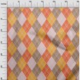 thumbnail image 3 of oneOone Rayon Orange Fabric Check Argyle Craft Projects Decor Fabric Printed By The Yard 56 Inch Wide, 3 of 4