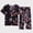 Black#05, variant on TIMIFIS Pajamas Sets for Women 2 piece Plus Size Pajamas Cotton and Linen Short Sleeved Round Neck Top Sleepwear Comfortable Breathable Pajamas - Spring/Summer