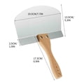 thumbnail image 2 of LSLJS Wooden Handle Stainless Steel Curved Blade, Bricklayer Plastering Tool Knife, Home Accessories, 2 of 2