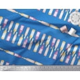 thumbnail image 2 of Soimoi Blue Silk Fabric Bottle Bar Decor Fabric Printed Yard 44 Inch Wide, 2 of 5