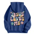 thumbnail image 4 of Y2K Hoodie Fall Plus Size Oversized Hoodie Stylish Lettering Pullover Sweatshirt Stretchy Casual Tops Sweaters for Women Navy S, 4 of 7
