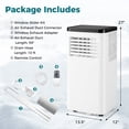 thumbnail image 3 of Gymax Climatiseur Portatif 8000 BTU avec Panneau de Commande et Télécommande, 3 of 10