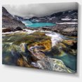 thumbnail image 2 of Mountain Creek Flowing into Lake - Large Landscape Canvas Art Print, 2 of 4