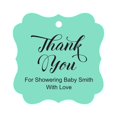 thumbnail image 1 of Darling Souvenir Baby Shower Thank you Favor Tags Custom Hang Gift Tags-Mint Green-50 Tags, 1 of 1