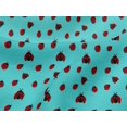 thumbnail image 4 of oneOone Viscose Jersey Aqua Blue Fabric Red Insect Sewing Craft Projects Fabric Prints By Yard 60 Inch Wide, 4 of 5
