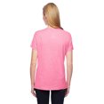 thumbnail image 3 of Hanes Womens X-Temp V-Neck T-Shirt, M, Neon Pink Heather, 3 of 3