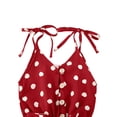 thumbnail image 4 of Diconna Girls Playsuit with Belt, Polka Dot Romper, Ruffles Strap Jumpsuit, 4 of 6