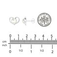 thumbnail image 3 of Sterling Silver Heart and Pearl Earrings, 3 of 3