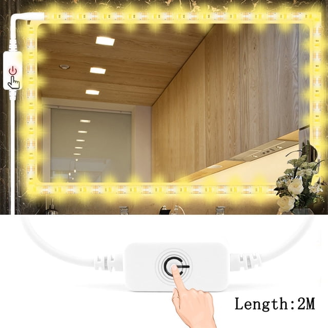 USB 5V Makeup Mirror Vanity LED Light strip Inductive dimming Adjustable Lighted Make up Mirrors Cosmetic vanity table lights ,Widely Use