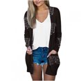 thumbnail image 1 of CEHVOM Blouse Décontractée à Manches Longues Imprimée pour Femme avec Poche Cardigan Manteau Liquidation, 1 of 5
