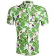 thumbnail image 1 of Pompotops Chemise Blouse à Manches Courtes à Col à Revers Décontractée pour Homme à Motif Imprimé en Solde, 1 of 7