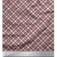 thumbnail image 1 of Soimoi Velvet Fabric Diagonal Check Print Fabric by the Yard 58 Inch Wide, 1 of 5